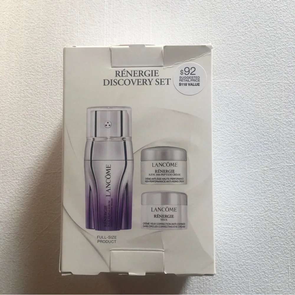 Lancôme Rénergie Discovery Set – Purple/Silver Skincare Trio